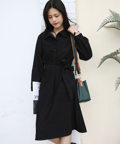 MAISON DE THERESE(メゾン ド テレーズ)の「フレンチVネックワンピース(ワンピース・レディース・ブラック/ブラウン・LARGE/MEDIUM)」の8枚目の写真