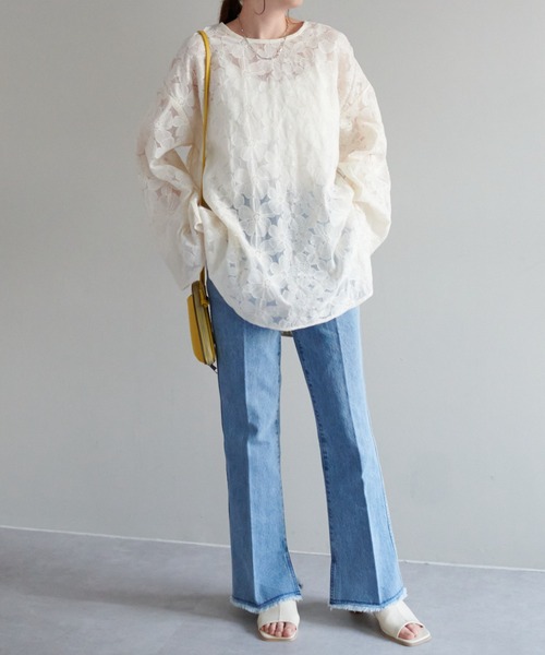 Discoat - 【新品タグ付き】Discoat ディスコート 刺繍レースビッグブラウス Discoat - 【新品タグ付き】Discoat ディスコート 刺繍レース