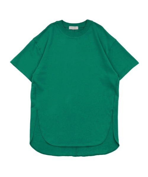 select MOCA(セレクトモカ)の「クルーネックラウンドBIGスウェットTシャツ(Tシャツ/カットソー・レディース・グリーン/アイボリー/スミクロ・FREE)」の17枚目の写真