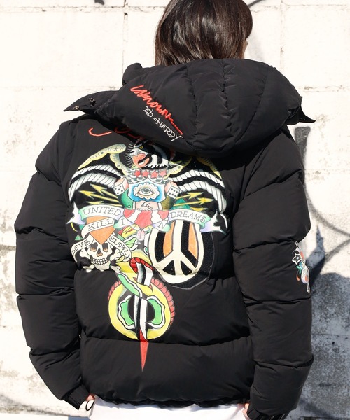 希少　unknownlondon×edhardyコラボ　ジャケット UNKNOWN LONDON（アンノウン・ロンドン）の「UNKNOWN/アンノウン × Ed