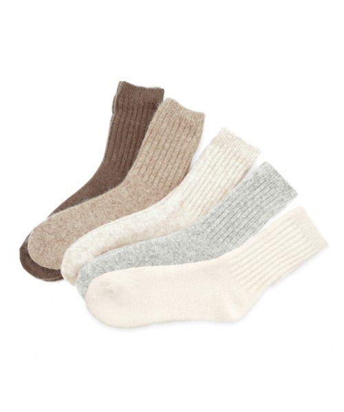flower（フラワー）の「ソフトフラッフィソックス2（ソックス/靴下・レディース・ベージュ/ブラウン/グレー/アイボリー/ホワイト・FREE）」の6枚目の写真