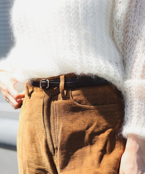 B:MING by BEAMS（ビーミングバイビームス）の「ピンレス レザー 細ベルト（ベルト・レディース・ブラック/ブラウン/グリーン系その他・ONE SIZE）」の2枚目の写真