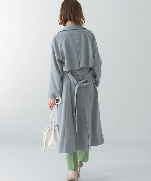 URBAN RESEARCH ROSSO（アーバンリサーチロッソ）の「バックタックトレンチコート（トレンチコート・レディース・ネイビー/ベージュ/ブルー系その他・36/38）」の12枚目の写真