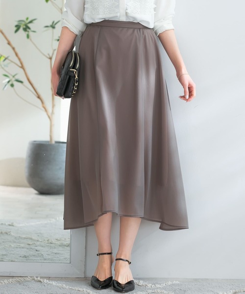 F by ROSSO　サテンフレアスカート : [アーバンリサーチ ロッソ] スカート F by ROSSO サテン
