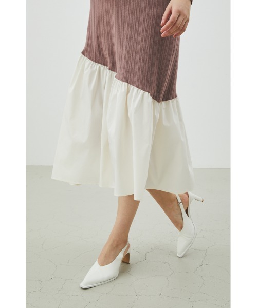 LILIDIA（リリディア）の「ダイヤネックヘムニットOP（ワンピース・レディース・ブラック/ブラウン/ピンク・SMALL/MEDIUM）」の9枚目の写真