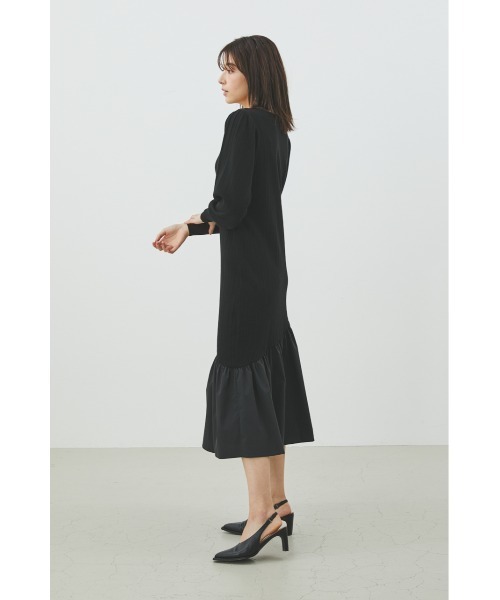 LILIDIA（リリディア）の「ダイヤネックヘムニットOP（ワンピース・レディース・ブラック/ブラウン/ピンク・SMALL/MEDIUM）」の13枚目の写真