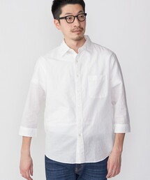 SHIPS | SHIPS: Herdmans コットン/リネン 7スリーブ シャツ 22SS(シャツ/ブラウス)