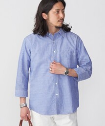 SHIPS: Herdmans コットン/リネン 7スリーブ シャツ