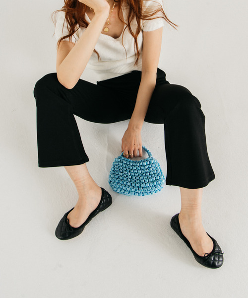 GIMME GIMME（ギミーギミー）の「【GIMME GIMME】Quilting ballet shoes gims22s001（バレエシューズ・レディース・アイボリー/ブラック・38/37/39/36/40）」の11枚目の写真