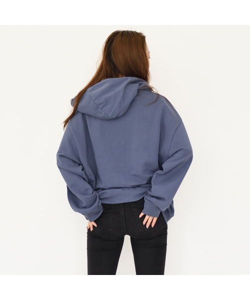 VIBGYOR Women（ヴィブジョー　ウィメン）の「ﾋﾟｸﾞﾒﾝﾄBIG裏毛プルパーカー(QTC)（パーカー・レディース・マスタード/ネイビー/カーキ/ライトピンク/レッド・LARGE/X-LARGE/MEDIUM）」の6枚目の写真