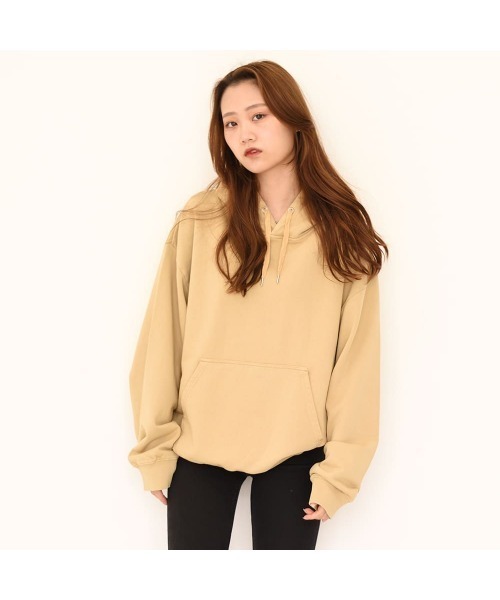 VIBGYOR Women（ヴィブジョー　ウィメン）の「ﾋﾟｸﾞﾒﾝﾄBIG裏毛プルパーカー(QTC)（パーカー・レディース・マスタード/ネイビー/カーキ/ライトピンク/レッド・LARGE/X-LARGE/MEDIUM）」の13枚目の写真