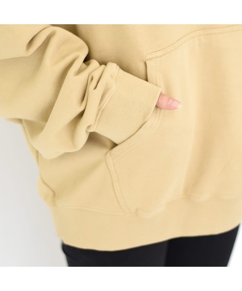 VIBGYOR Women（ヴィブジョー　ウィメン）の「ﾋﾟｸﾞﾒﾝﾄBIG裏毛プルパーカー(QTC)（パーカー・レディース・マスタード/ネイビー/カーキ/ライトピンク/レッド・LARGE/X-LARGE/MEDIUM）」の10枚目の写真