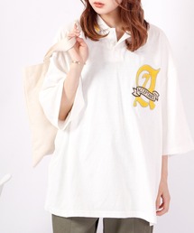 A.T,C in the attic homme（エーティーシーインジアティックオム）の「レトロ カレッジロゴ ワッペン オーバーサイズ ラガーシャツ（シャツ/ブラウス）」