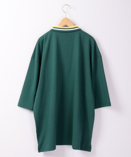 A.T,C in the attic homme(エーティーシーインジアティックオム)の「レトロ カレッジロゴ ワッペン オーバーサイズ ラガーシャツ(シャツ/ブラウス・メンズ・ホワイト/ブラック系その他/グリーン系その他/ブルー/グリーン/ブラック・M/L/XL)」の13枚目の写真