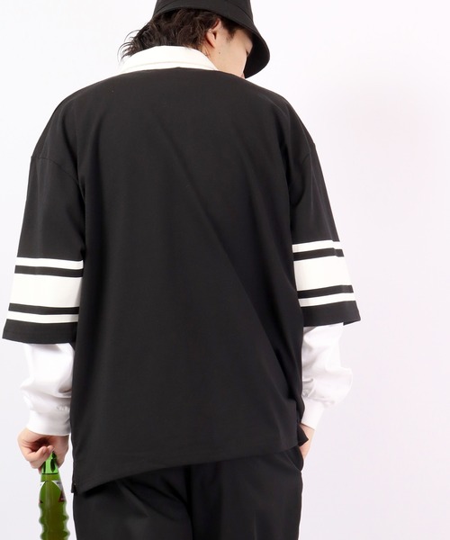 A.T,C in the attic homme(エーティーシーインジアティックオム)の「レトロ カレッジロゴ ワッペン オーバーサイズ ラガーシャツ(シャツ/ブラウス・メンズ・ホワイト/ブラック系その他/グリーン系その他/ブルー/グリーン/ブラック・M/L/XL)」の21枚目の写真