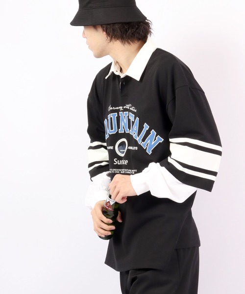 A.T,C in the attic homme(エーティーシーインジアティックオム)の「レトロ カレッジロゴ ワッペン オーバーサイズ ラガーシャツ(シャツ/ブラウス・メンズ・ホワイト/ブラック系その他/グリーン系その他/ブルー/グリーン/ブラック・M/L/XL)」の20枚目の写真