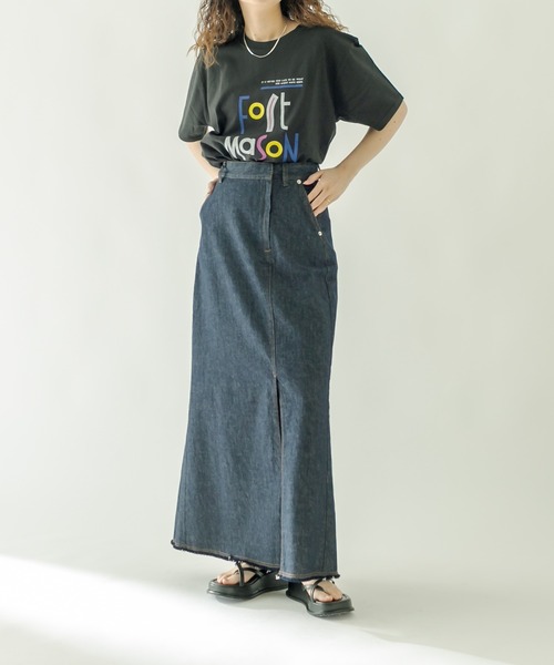 mystic（ミスティック）の「リメイクデニムロングスカート（デニムスカート・レディース・ネイビー/ブルー/グレー・2/1）」の11枚目の写真