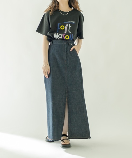 mystic（ミスティック）の「リメイクデニムロングスカート（デニムスカート・レディース・ネイビー/ブルー/グレー・2/1）」の7枚目の写真