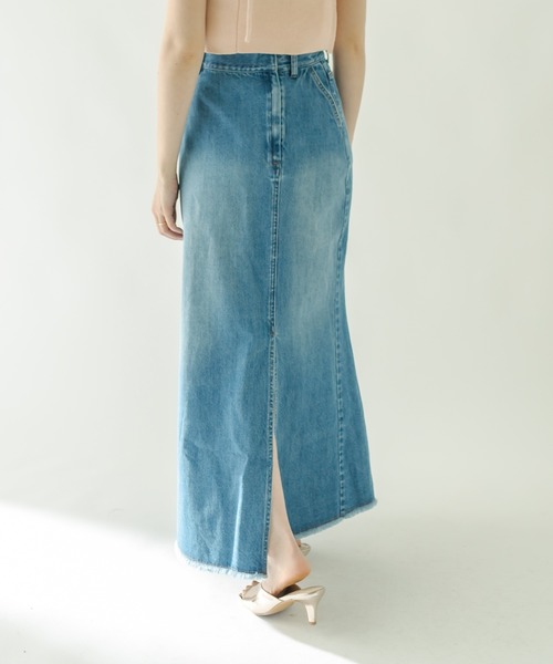 mystic（ミスティック）の「リメイクデニムロングスカート（デニムスカート・レディース・ネイビー/ブルー/グレー・2/1）」の20枚目の写真