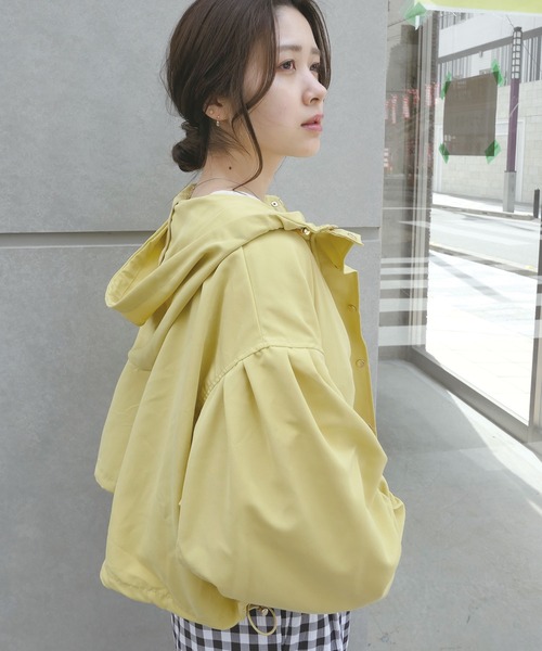 CORNERS(コーナーズ)の「ショートマウンテンパーカー(マウンテンパーカー・レディース・ブラック/イエロー/アイボリー/ミント/ベージュ/カーキ・M)」の6枚目の写真