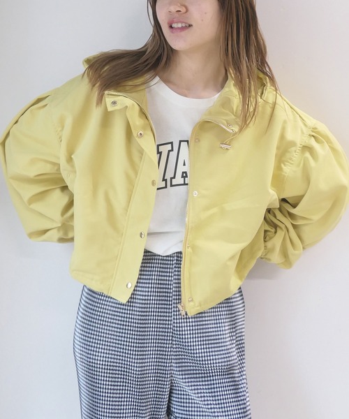 CORNERS(コーナーズ)の「ショートマウンテンパーカー(マウンテンパーカー・レディース・ブラック/イエロー/アイボリー/ミント/ベージュ/カーキ・M)」の7枚目の写真