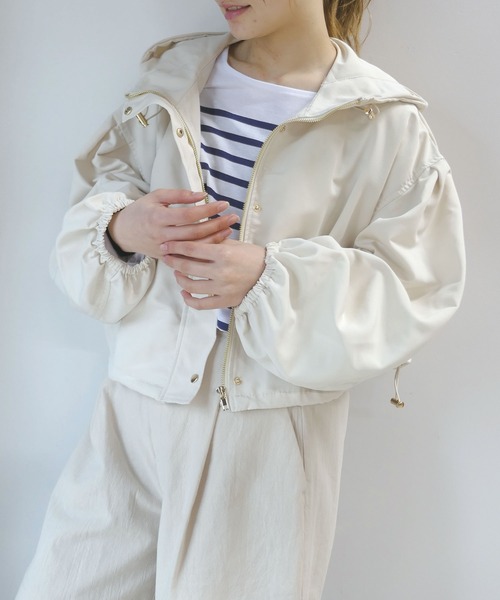 CORNERS(コーナーズ)の「ショートマウンテンパーカー(マウンテンパーカー・レディース・ブラック/イエロー/アイボリー/ミント/ベージュ/カーキ・M)」の8枚目の写真