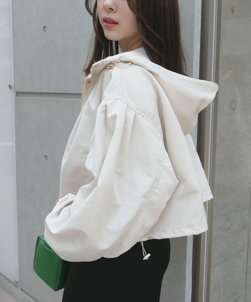 CORNERS(コーナーズ)の「ショートマウンテンパーカー(マウンテンパーカー・レディース・ブラック/イエロー/アイボリー/ミント/ベージュ/カーキ・M)」の21枚目の写真