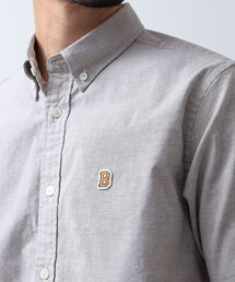 BEAMS | BEAMS / ストレッチ オックス ワッペン ミニボタンダウン シャツ(シャツ/ブラウス)