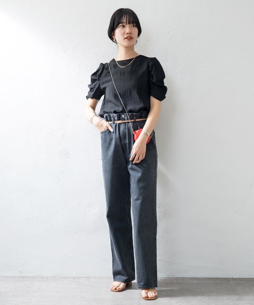 SHENERY（シーナリー）の「ブラックBIGデニムパンツ（デニムパンツ・レディース・ブラック・36/38）」の9枚目の写真