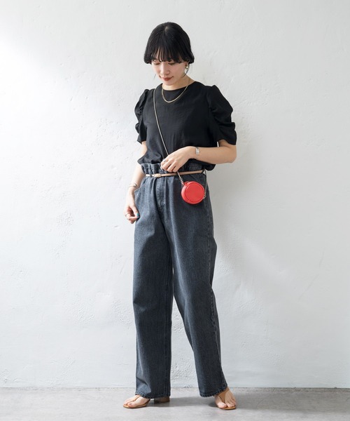 SHENERY（シーナリー）の「ブラックBIGデニムパンツ（デニムパンツ・レディース・ブラック・36/38）」の13枚目の写真