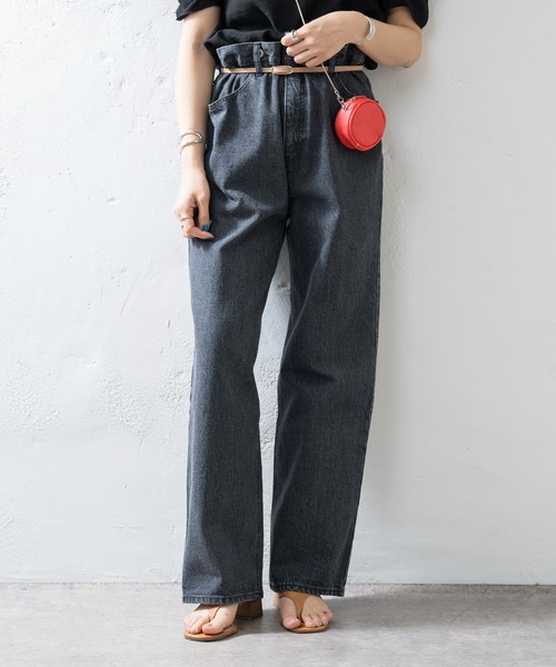 SHENERY（シーナリー）の「ブラックBIGデニムパンツ（デニムパンツ・レディース・ブラック・36/38）」の2枚目の写真