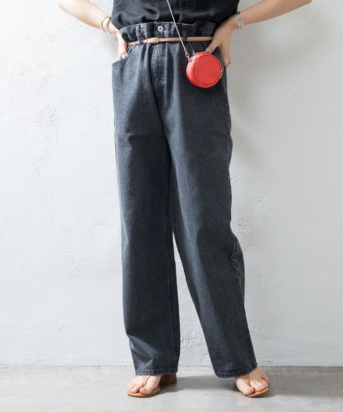 SHENERY（シーナリー）の「ブラックBIGデニムパンツ（デニムパンツ・レディース・ブラック・36/38）」の4枚目の写真