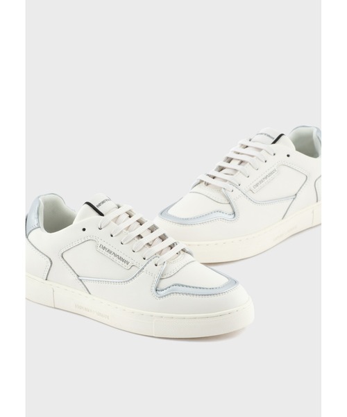 EMPORIO ARMANI（エンポリオアルマーニ）の「【エンポリオ アルマーニ】スニーカー マルチカラーレザー製（スニーカー・レディース・ホワイト系その他/ピンク系その他・38/37/36/39/35）」の2枚目の写真