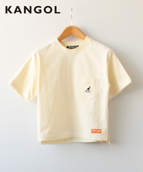 KANGOL KIDS（カンゴールキッズ）の「【KANGOL KIDS】ロゴ胸ポケットTシャツ【綿100％】（Tシャツ/カットソー・キッズ・パープル/ブラウン/オフホワイト・150cm/120㎝/130㎝/140㎝）」の4枚目の写真