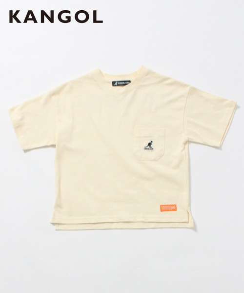 KANGOL KIDS（カンゴールキッズ）の「【KANGOL KIDS】ロゴ胸ポケットTシャツ【綿100％】（Tシャツ/カットソー・キッズ・パープル/ブラウン/オフホワイト・150cm/120㎝/130㎝/140㎝）」の6枚目の写真