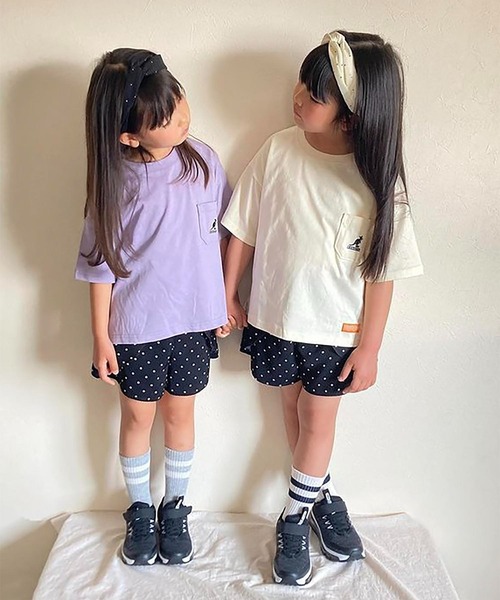 KANGOL KIDS（カンゴールキッズ）の「【KANGOL KIDS】ロゴ胸ポケットTシャツ【綿100％】（Tシャツ/カットソー・キッズ・パープル/ブラウン/オフホワイト・150cm/120㎝/130㎝/140㎝）」の20枚目の写真
