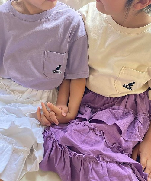 KANGOL KIDS（カンゴールキッズ）の「【KANGOL KIDS】ロゴ胸ポケットTシャツ【綿100％】（Tシャツ/カットソー・キッズ・パープル/ブラウン/オフホワイト・150cm/120㎝/130㎝/140㎝）」の19枚目の写真