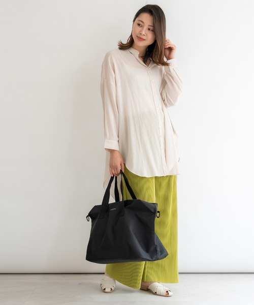 VitaFelice（ヴィータフェリーチェ）の「撥水2wayビッグボストンバッグ トートバッグ（ボストンバッグ・レディース・ベージュ/ブラック/グレー・FREE）」の8枚目の写真