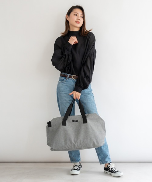 VitaFelice（ヴィータフェリーチェ）の「撥水2wayビッグボストンバッグ トートバッグ（ボストンバッグ・レディース・ベージュ/ブラック/グレー・FREE）」の14枚目の写真