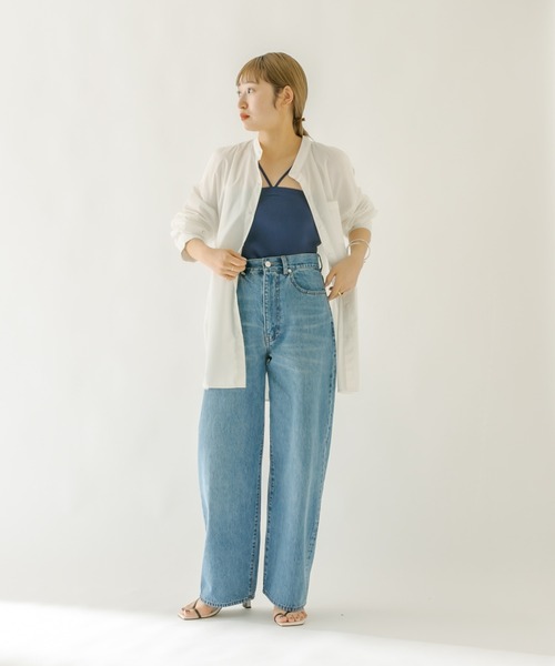 mystic（ミスティック）の「ハイウエストデニムパンツ（デニムパンツ・レディース・ネイビー/ブルー・1/2）」の3枚目の写真