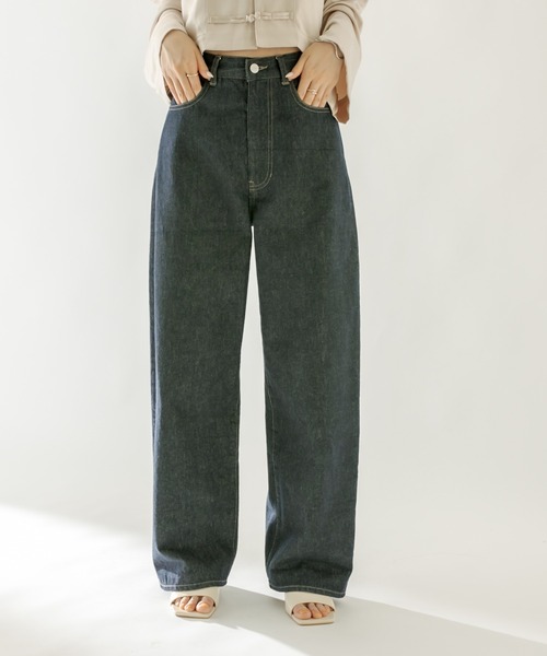 mystic（ミスティック）の「ハイウエストデニムパンツ（デニムパンツ・レディース・ネイビー/ブルー・1/2）」の17枚目の写真