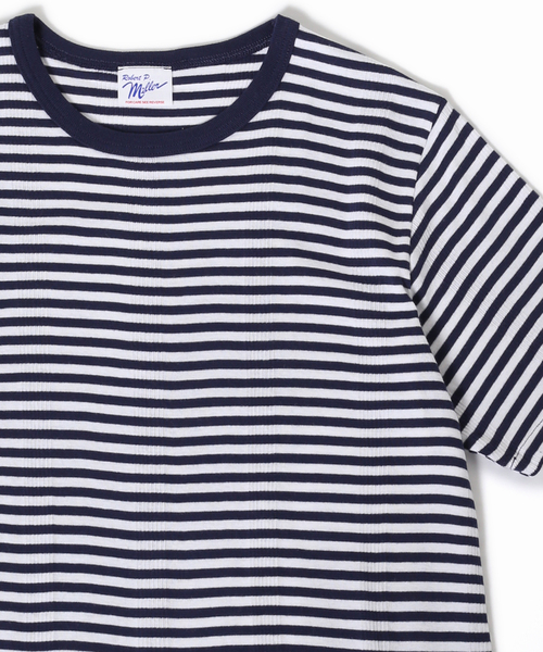 MILLER(ミラー)の「【MILLER / ミラー】Panel ボーダー半袖Tシャツ(Tシャツ/カットソー・メンズ・グレー/ホワイト/ネイビー/ブラック/コバルトブルー/ブラック系その他/チャコールグレー・X-LARGE/LARGE)」の7枚目の写真