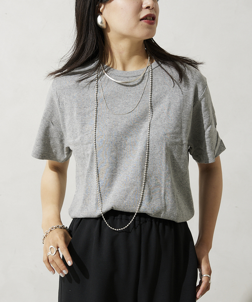 MILLER(ミラー)の「【MILLER / ミラー】Panel ボーダー半袖Tシャツ(Tシャツ/カットソー・メンズ・グレー/ホワイト/ネイビー/ブラック/コバルトブルー/ブラック系その他/チャコールグレー・X-LARGE/LARGE)」の10枚目の写真