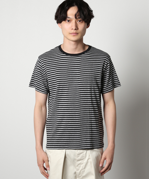 MILLER(ミラー)の「【MILLER / ミラー】Panel ボーダー半袖Tシャツ(Tシャツ/カットソー・メンズ・グレー/ホワイト/ネイビー/ブラック/コバルトブルー/ブラック系その他/チャコールグレー・X-LARGE/LARGE)」の12枚目の写真