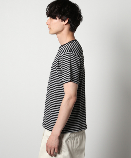 MILLER(ミラー)の「【MILLER / ミラー】Panel ボーダー半袖Tシャツ(Tシャツ/カットソー・メンズ・グレー/ホワイト/ネイビー/ブラック/コバルトブルー/ブラック系その他/チャコールグレー・X-LARGE/LARGE)」の13枚目の写真