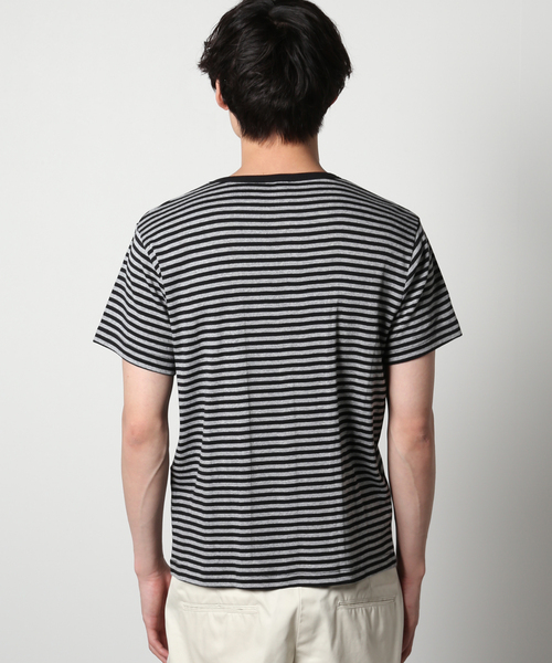 MILLER(ミラー)の「【MILLER / ミラー】Panel ボーダー半袖Tシャツ(Tシャツ/カットソー・メンズ・グレー/ホワイト/ネイビー/ブラック/コバルトブルー/ブラック系その他/チャコールグレー・X-LARGE/LARGE)」の14枚目の写真