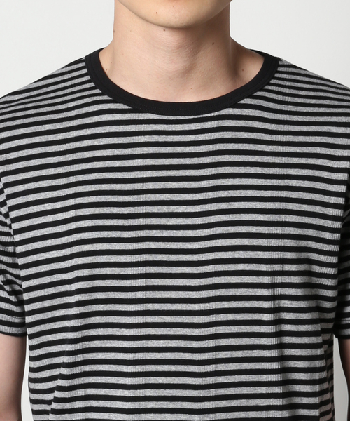 MILLER(ミラー)の「【MILLER / ミラー】Panel ボーダー半袖Tシャツ(Tシャツ/カットソー・メンズ・グレー/ホワイト/ネイビー/ブラック/コバルトブルー/ブラック系その他/チャコールグレー・X-LARGE/LARGE)」の15枚目の写真