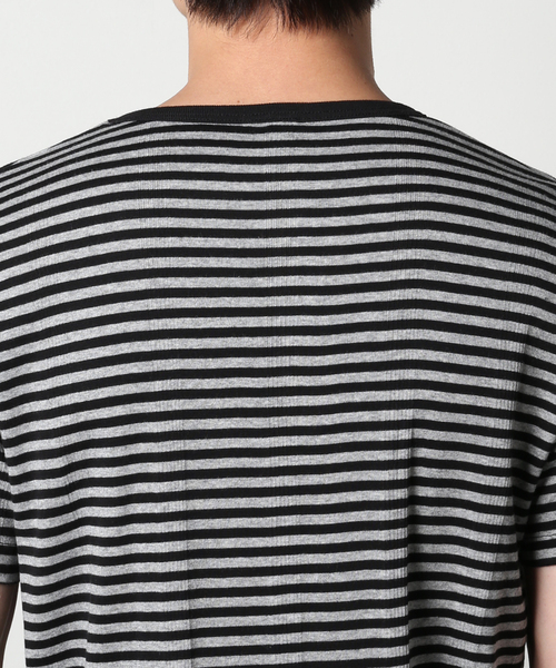 MILLER(ミラー)の「【MILLER / ミラー】Panel ボーダー半袖Tシャツ(Tシャツ/カットソー・メンズ・グレー/ホワイト/ネイビー/ブラック/コバルトブルー/ブラック系その他/チャコールグレー・X-LARGE/LARGE)」の16枚目の写真