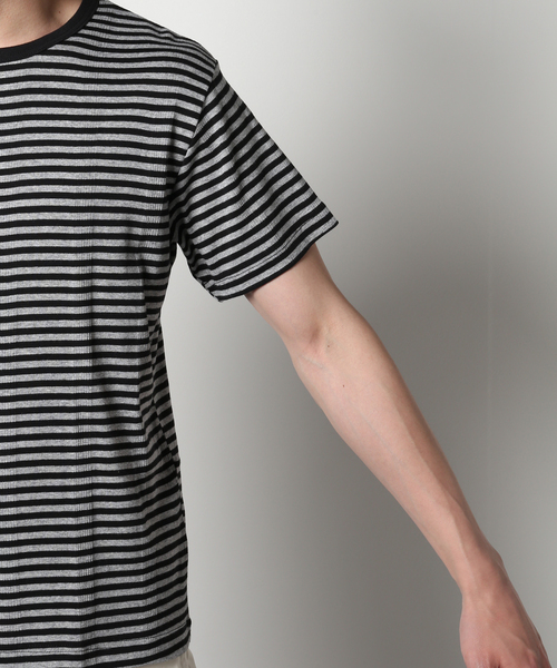 MILLER(ミラー)の「【MILLER / ミラー】Panel ボーダー半袖Tシャツ(Tシャツ/カットソー・メンズ・グレー/ホワイト/ネイビー/ブラック/コバルトブルー/ブラック系その他/チャコールグレー・X-LARGE/LARGE)」の17枚目の写真