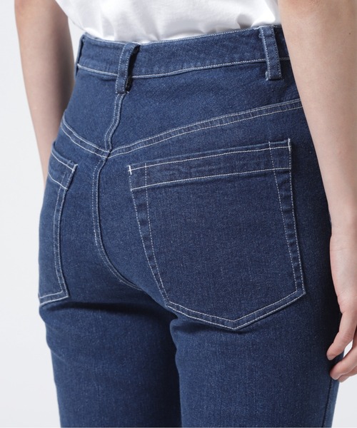 AULA AILA（アウラアイラ）の「AULA AILA/アウラアイラ/FRINGE DENIM PANTS（デニムパンツ・レディース・ブルー・1）」の6枚目の写真